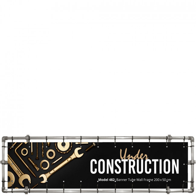 1-bannertube-wallframe-200x50 Wand Rahmen - für 200x50cm Banner