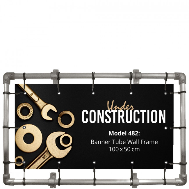 1-bannertube-wallframe-100x50 Wand Rahmen - für 100x50cm Banner