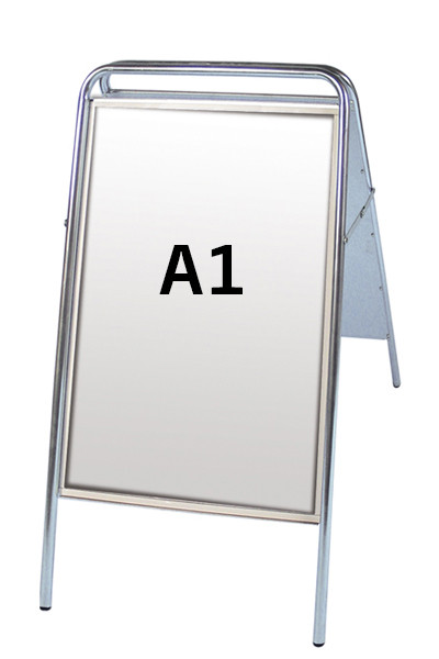 3315si-exposign-a1 Expo Sign Kundenstopper - A1 - silber